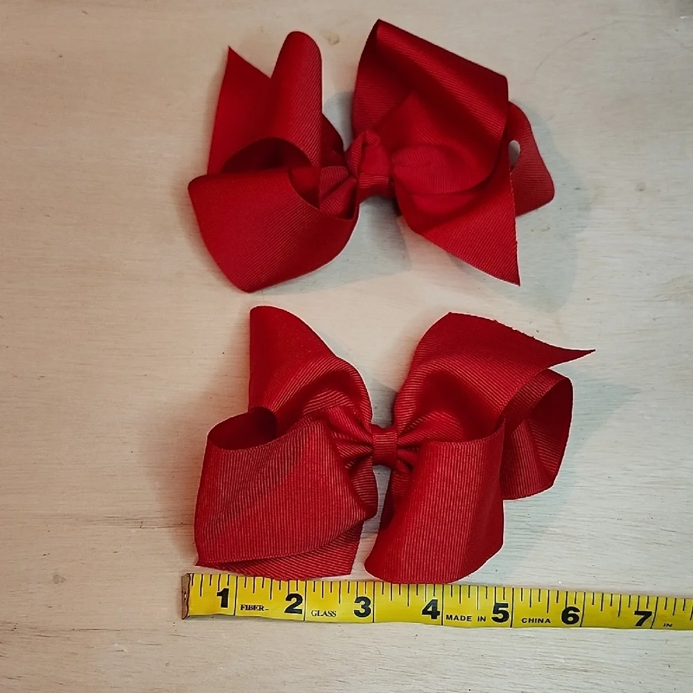 Red Hair Bows for Kids